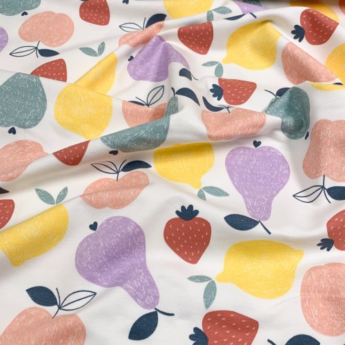 French Terry - Pastell Fruits - offwhite