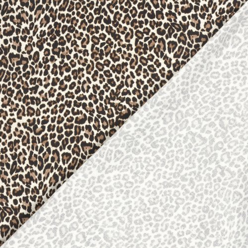 Preview: French Terry - Leo Rory - schwarz/beige