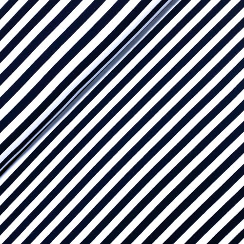 French Terry - Streifen - navy/white