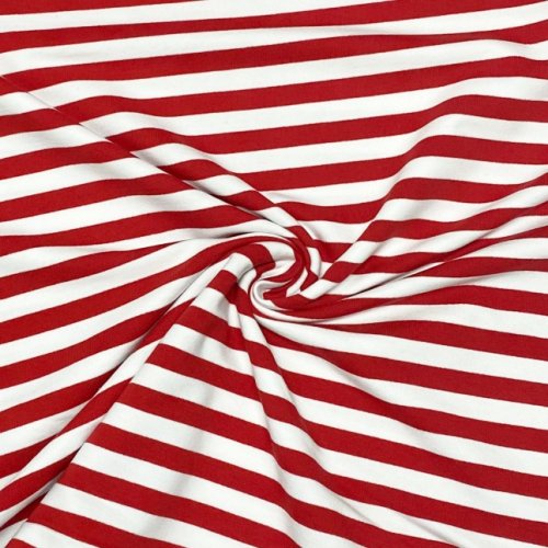 French Terry - Streifen - red/white