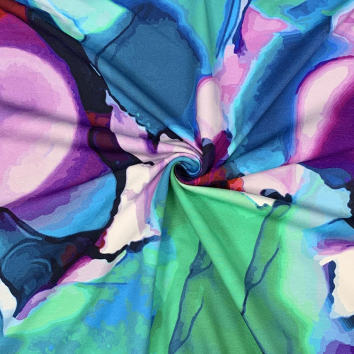 Preview: RESTSTÜCK 1,00m !!! - French Terry - Water Color - purple