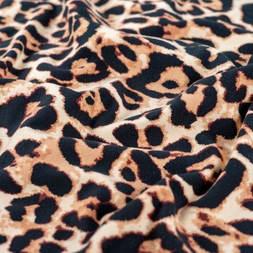 French Terry - brushed - Big Leopard - caramel