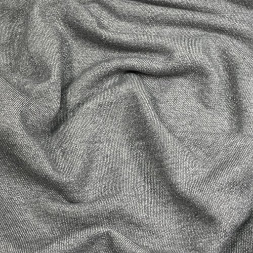 French Terry - grau/silber - Glitzer