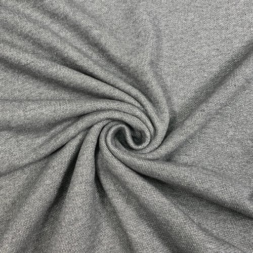French Terry - grau/silber - Glitzer