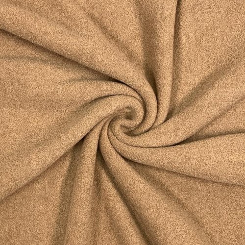 Frottee Fleece - uni - caramel