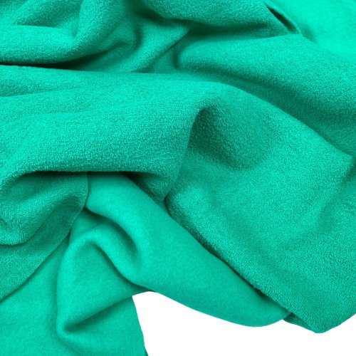 Frottee Fleece - uni - emerald