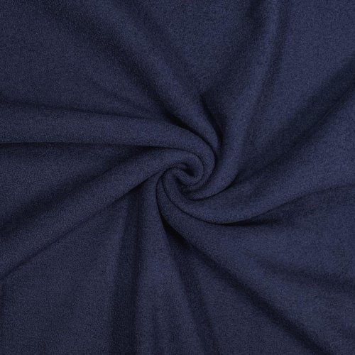 RESTSTÜCK 80cm !!! - Frottee Fleece - uni - navy