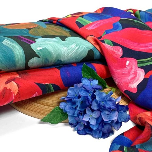 Viskose - Garden of Colours - navy