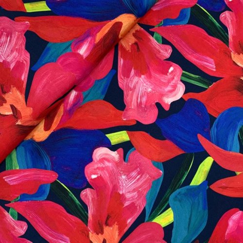 Viskose - Garden of Colours - navy