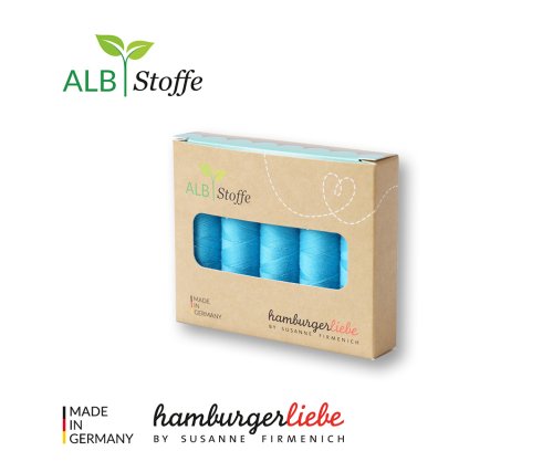 Nähgarn - Stitch me - 5er Pack - türkis A16 - Hamburger Liebe - Albstoffe