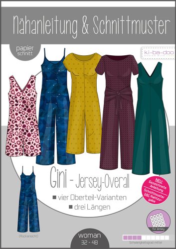 Papierschnittmuster - Gini Jersey Overall - Damen - Kibadoo