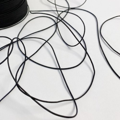 Gummikordel - Ø 1,2 mm - schwarz