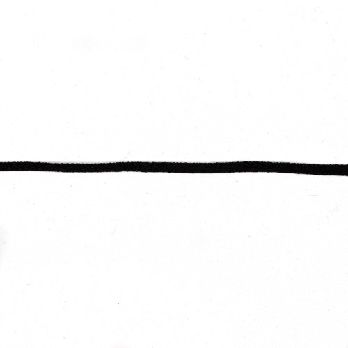 Gummikordel - Ø 3,0 mm - weich/flach - schwarz