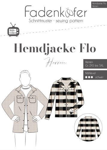 Papierschnittmuster - Hemdjacke Flo - Herren - Fadenkäfer