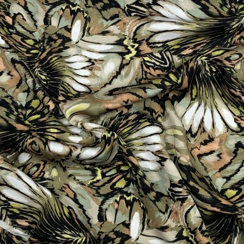 Viskosesatin - matt - Hildis - khaki/ercu