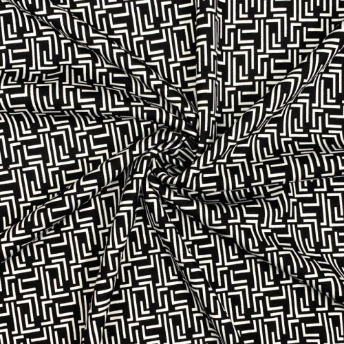 Preview: Viskose Jersey Punta - Holma - black /offwhite