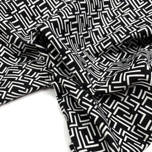 Viskose Jersey Punta - Holma - black /offwhite