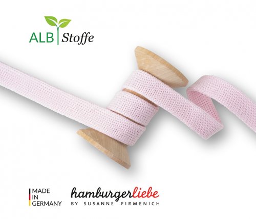 Bio Flachkordel - 1,2 cm - A14 - puder - Bliss - Albstoffe - Hamburger Liebe