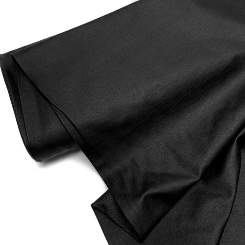 B-Ware !!! - RESTSTÜCK 1,60m !!! - Hosenstoff Kunstleder Stretch - Bianca foil - black