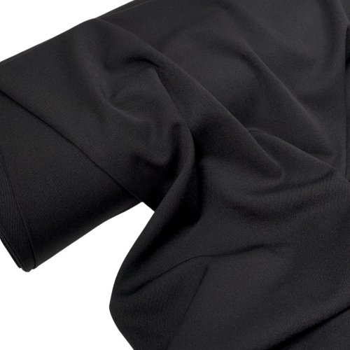 RESTSTÜCK 0,60m !!! - Hosenstoff - Two Way Stretch - Wool Touch - black