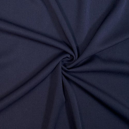 RESTSTÜCK 0,60m !!! - Hosenstoff - Two Way Stretch - Wool Touch - dark navy