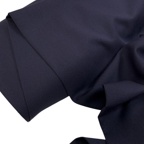 RESTSTÜCK 0,60m !!! - Hosenstoff - Two Way Stretch - Wool Touch - dark navy