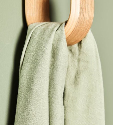 RESTSTÜCK 0,90m !!! - Hoya Jacquard Linen Blend mit TENCEL™ - soft mint - meetMilk