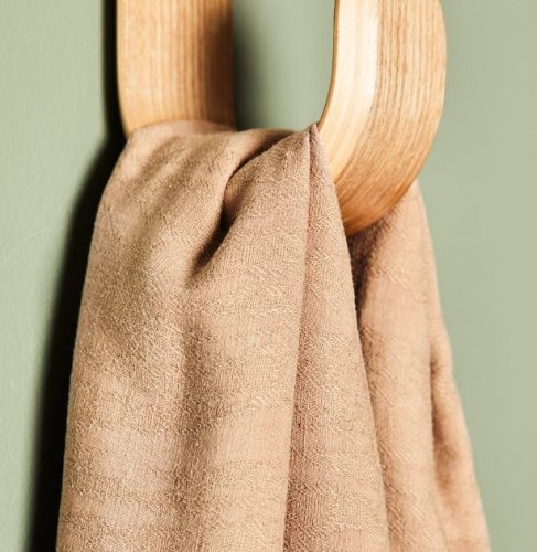 RESTSTÜCK 50cm !!! - Hoya Jacquard Linen Blend mit TENCEL™ - warm sand - meetMilk