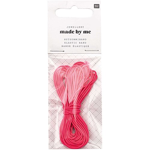 Hutgummiband - neon pink - 1mm x 5m