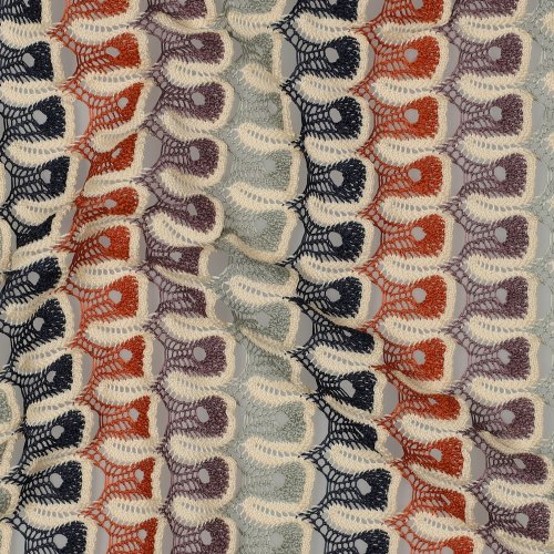 Häkelstrick - Sheli - navy/brique