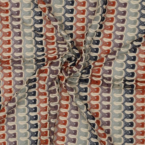 Häkelstrick - Sheli - navy/brique