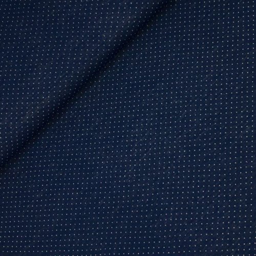 Doubleface - Norweger - Punktejacquard - blue navy - Albstoffe