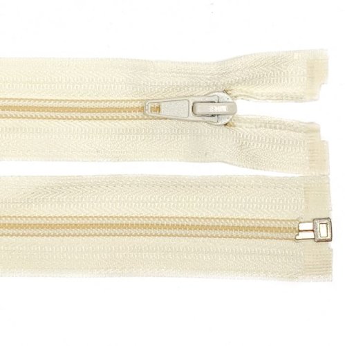 Jacken Reißverschluss - 50 cm - teilbar - creme