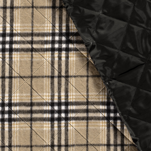 Preview: RESTSTÜCK 0,70m !!! - Jackenstepper - Flanell - Karo Thurid - beige
