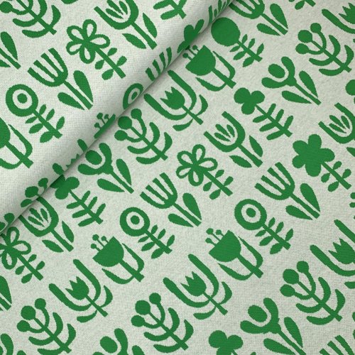 Bio Jacquard - Diversity - A17/A83 - meringa/verde erba - Evermore - Hamburger Liebe - Albstoffe