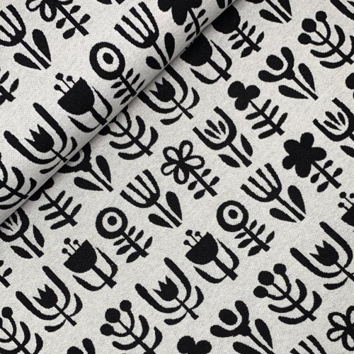 Bio Jacquard - Diversity - A17/A99 - meringa/schwarz - Evermore - Hamburger Liebe - Albstoffe