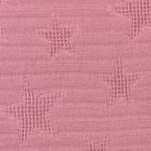Jacquard Waffelpique Baumwolle - Star - altrosa