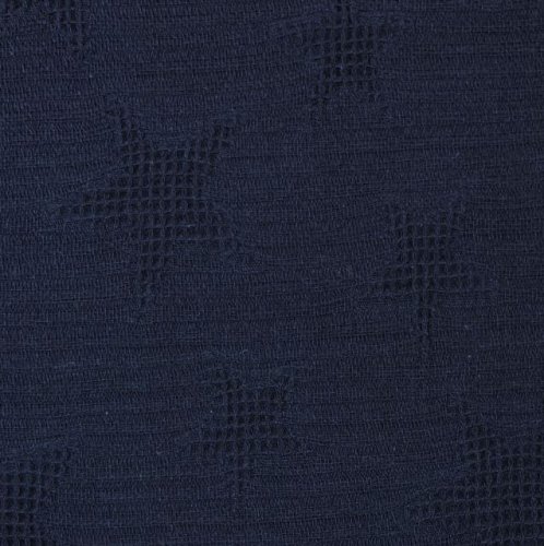 Jacquard Waffelpique Baumwolle - Star - navy