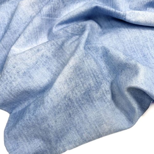 Preview: RESTSTÜCK 0,60m !!! - Sommer French Terry - Jeans - hellblau