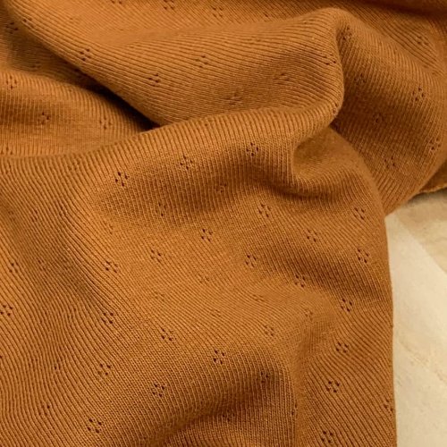 Feinstrickjersey - Ajour Lilou - kamel
