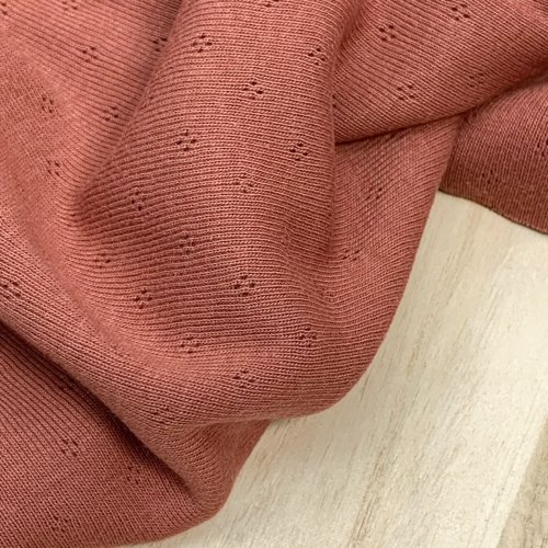 Feinstrickjersey - Ajour Lilou - rosenholz