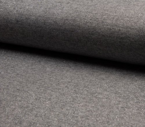 RESTSTÜCK 50cm !!! - Viskose Strick - Candy mit Glitzer - black melange