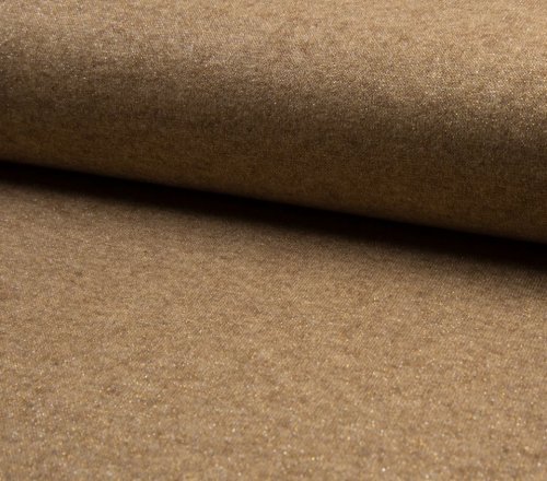 RESTSTÜCK 50cm !!! - Viskose Strick - Candy mit Glitzer - tobacco melange