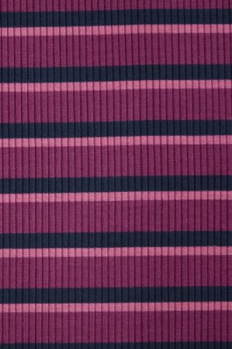 RESTSTÜCK 1,4m !!! - Derby Stripe Jersey mit TENCEL™Modal - cherry - MeetMilk