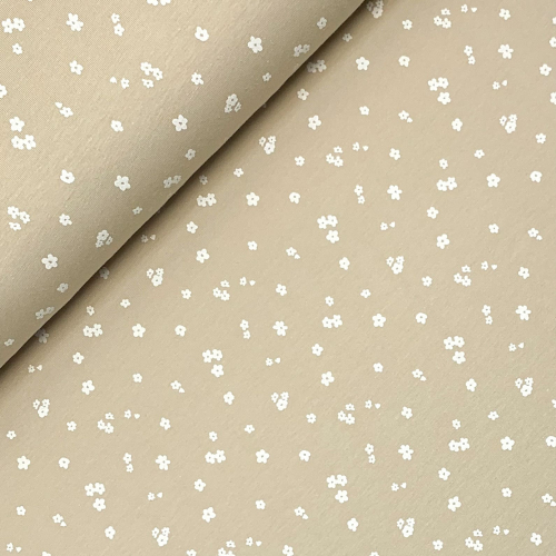 RESTSTÜCK 1,50m !!! - Jersey - Flowers - Amalia - beige