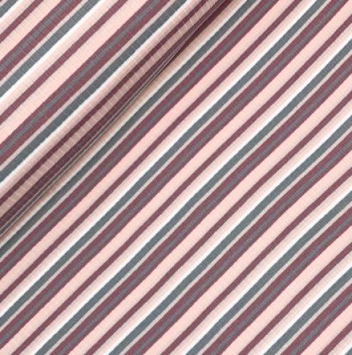 Rib Jersey - Lenora - Streifen - rosa