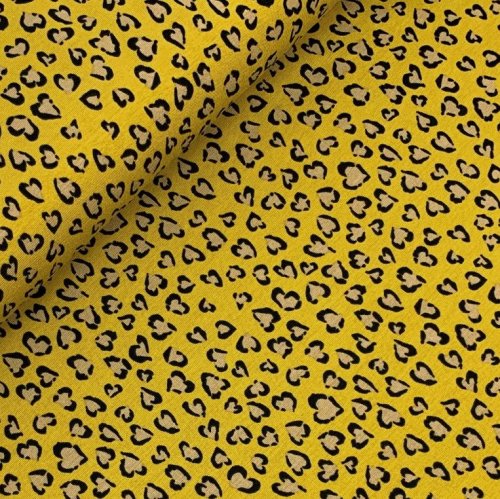 Jersey - Leopard hearts - mustard