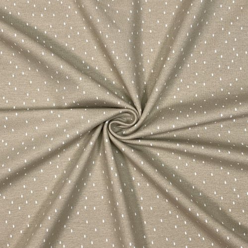 Preview: RESTSTÜCK 0,50m !!! - Jersey - Mini Drops - beige