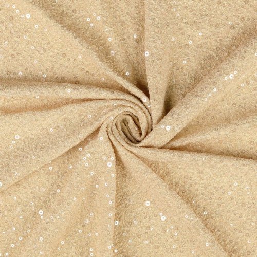 Pailetten Jersey - Golden Glow - creme