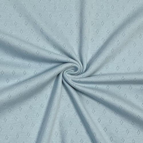 Preview: RESTSTÜCK 1,70m !!! - Pointoille Jersey - light blue
